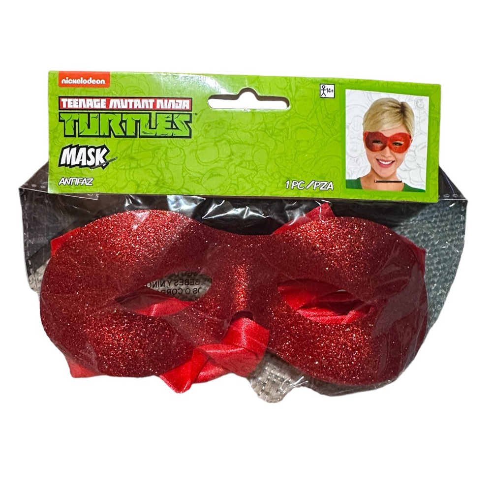 Nickelodeon’s Teenage Mutant Ninja Turtles Adult Size Red Glitter Mask Brand New